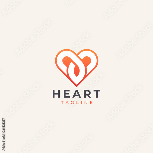 Heart symbol logo icon design template elements. Health care Logotype concept icon. Dating Logo Icon. Vector template.