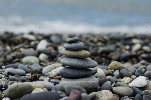 sea coast with pebbles