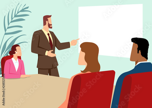 Business people having a meeting