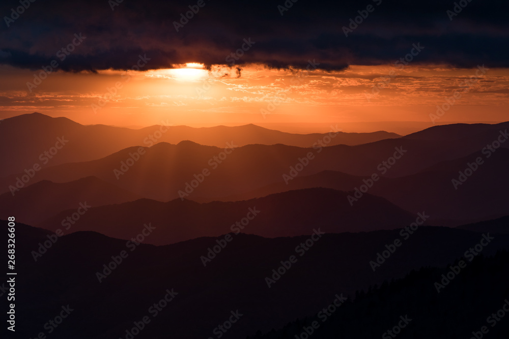 Obraz premium Last Rays at Clingmans Dome