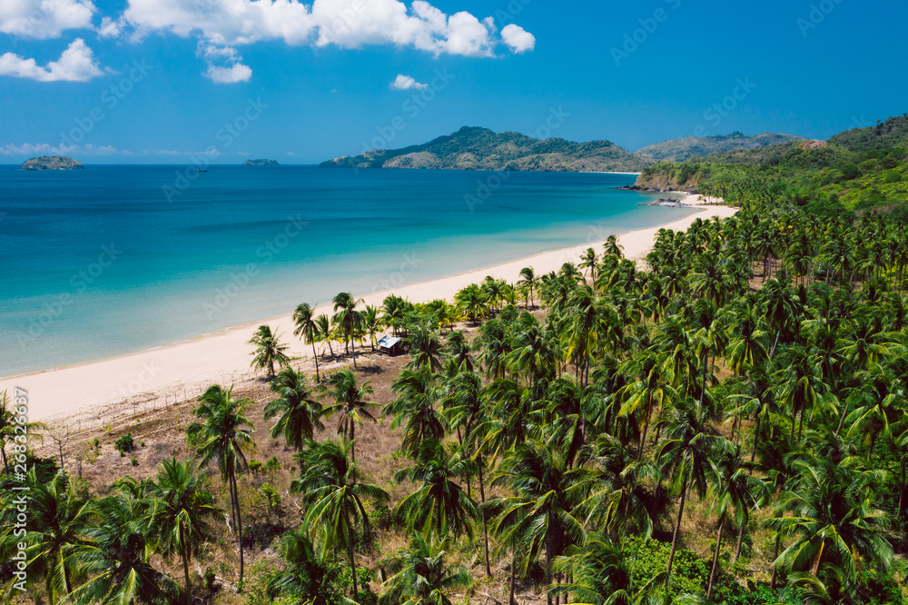 Amazing aerial view of Duli beach on Palawan, Philippines Amazing aerial view of Duli beach on Palawan, Philippines