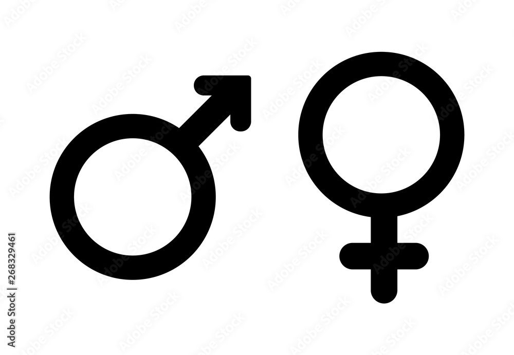 Male and female symbol. Male and female gender icons. Male and female symbol. Male and female gender icons.