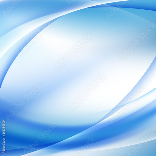 Soft blue and white abstract wave background Modern design