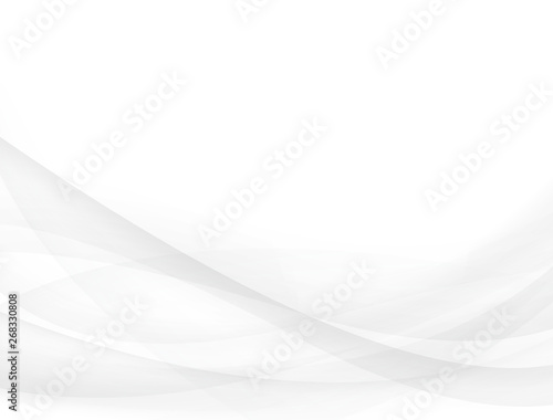 Smooth gray and white wave background. Modern design.