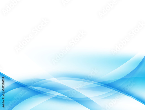 Soft blue and white abstract wave background Modern design