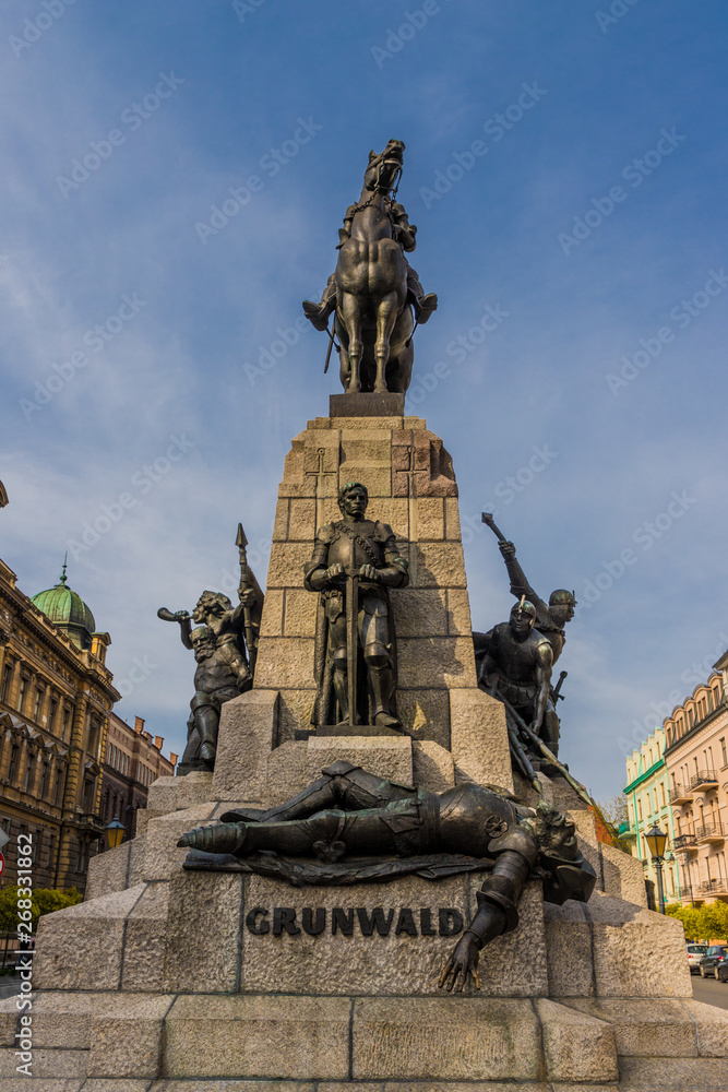 The Grunwald Monument in Krakow Poland