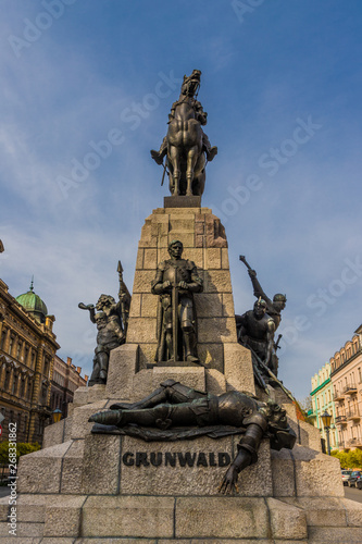 The Grunwald Monument in Krakow Poland