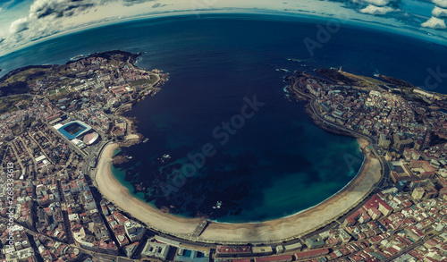 Fototapeta Naklejka Na Ścianę i Meble -  Ensenada Riazor - La Coruña
