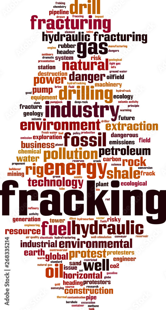 Obraz premium Fracking word cloud