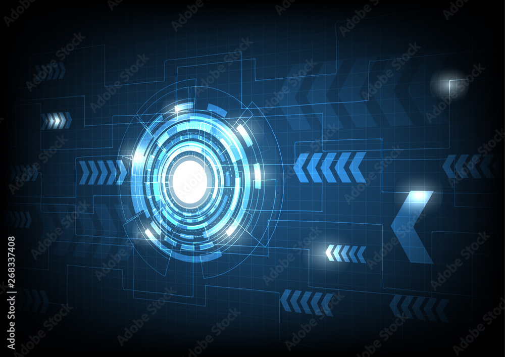 Vector tech circle and technology digital business using as background and wallpaper