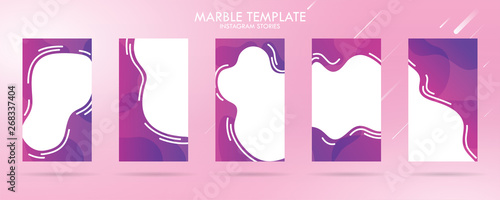 instagram story with wave liquid and gradient splashes collection for , can use for sale banner background, photo, summer sale , website, mobile app, poster, flyer, coupon, gift card - Vector