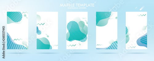 wave liquid template collection with gradient splashes for instagram story, can use for sale banner background, photo, summer sale , website, mobile app, poster, flyer, coupon, gift card - Vector