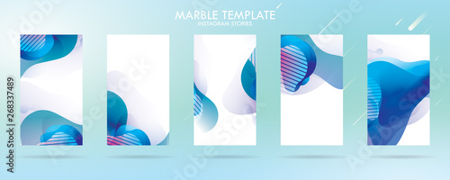 instagram story with wave liquid and gradient splashes collection for , can use for sale banner background, photo, summer sale , website, mobile app, poster, flyer, coupon, gift card - Vector