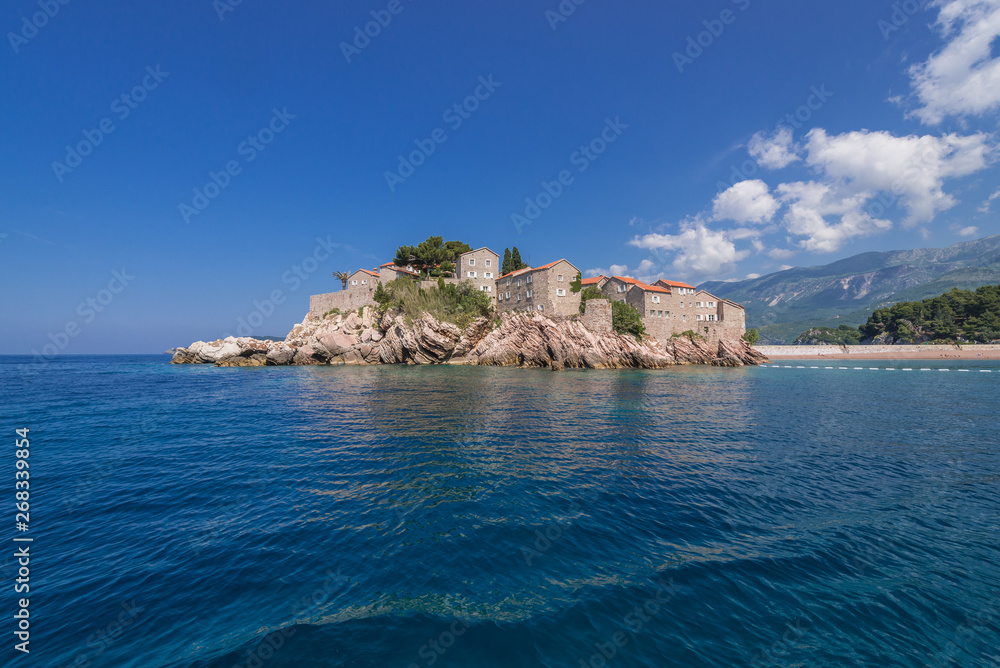 Sveti Stefan island on Adriatic Sea in Montenegro