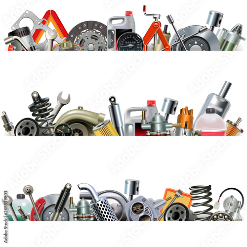Vector Car Part Borders