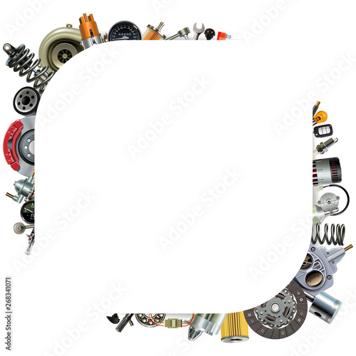 Vector Car Parts Corner Frame