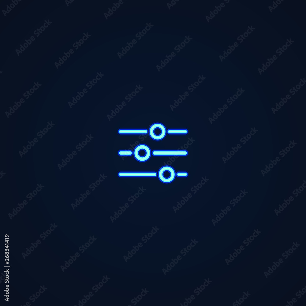 Adjustment | Neon Style Icon Adjustment | Neon Style Icon