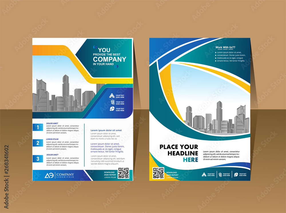 Poster brochure flyer design template vector, Leaflet cover presentation abstract geometric background, layout in A4 size Poster brochure flyer design template vector, Leaflet cover presentation abstract geometric background, layout in A4 size