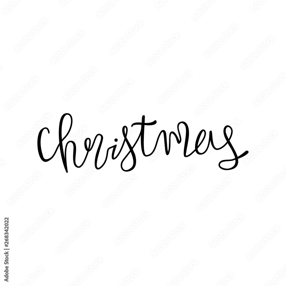 Holiday lettering and Xmas design. Christmas.