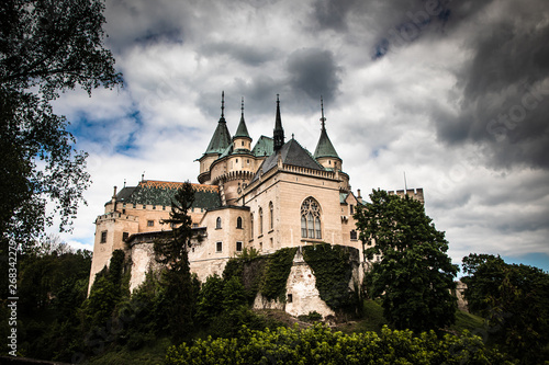 Bojnice medieval castle, UNESCO heritage in Slovakia. Romantic castle with gothic and Renaissance elements built in 12th century.