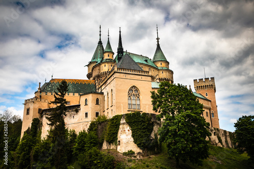 Bojnice medieval castle, UNESCO heritage in Slovakia. Romantic castle with gothic and Renaissance elements built in 12th century.