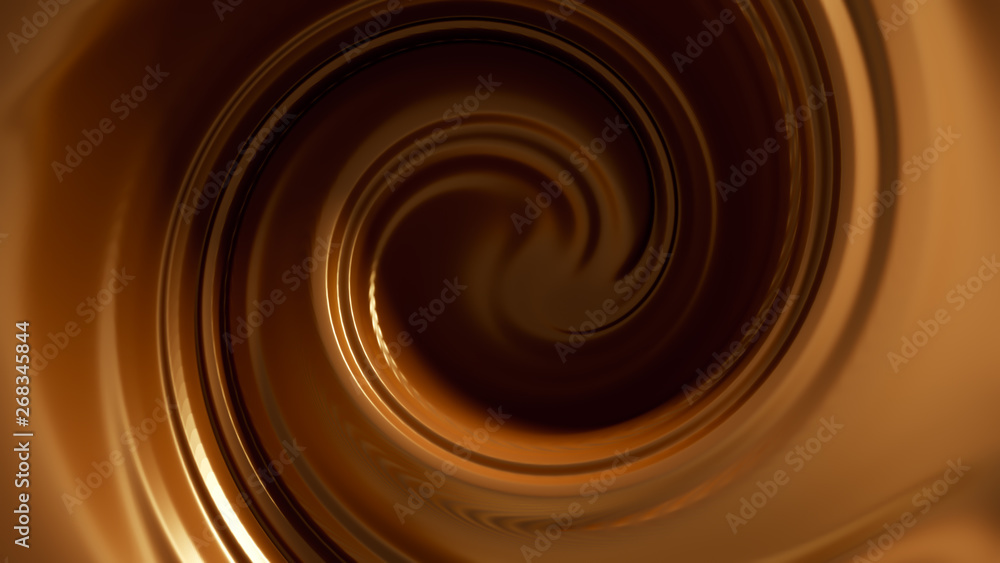 Spiral splash caramel. 3d illustration, 3d rendering. Spiral splash caramel. 3d illustration, 3d rendering.