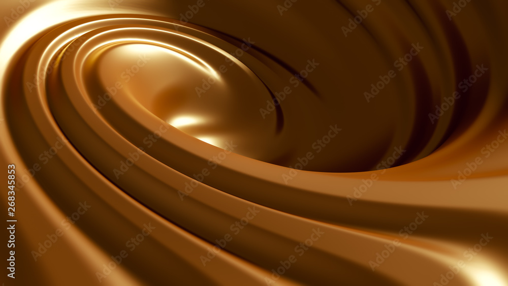 Spiral splash caramel. 3d illustration, 3d rendering. Spiral splash caramel. 3d illustration, 3d rendering.