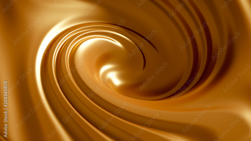 Spiral splash caramel. 3d illustration, 3d rendering. Spiral splash caramel. 3d illustration, 3d rendering.