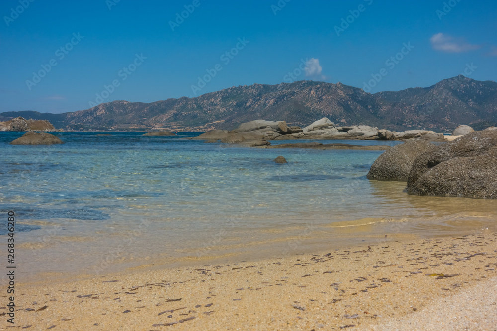 Rocky Beach of Sardinia Sea