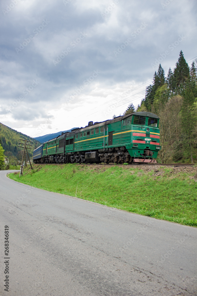 train rides in the Carpathian mountains, travel