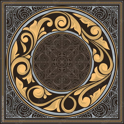 Vintage ornate decorative design card