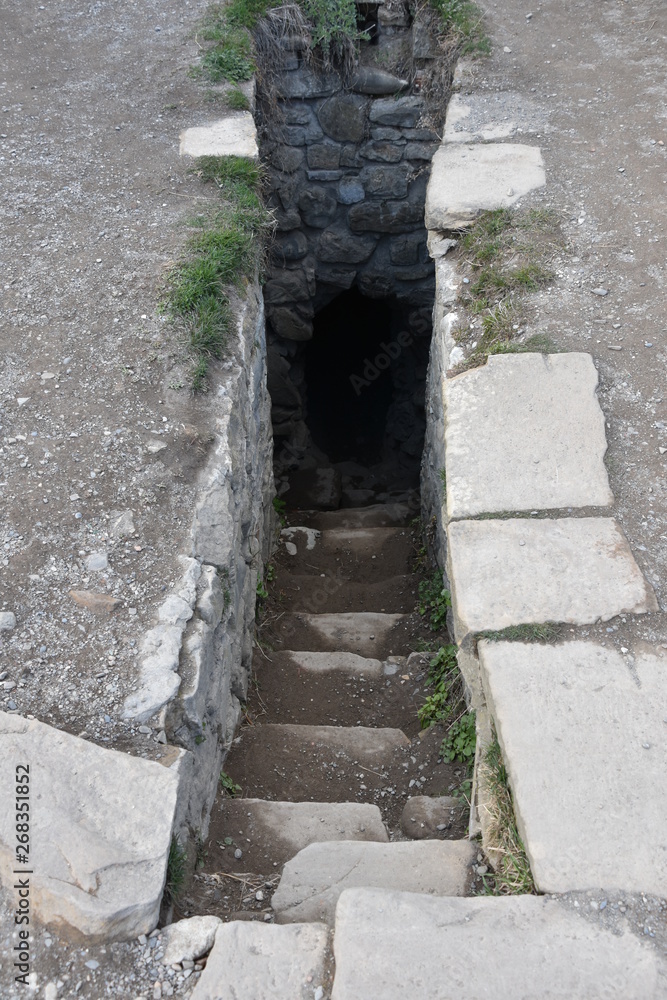 Stairway to Subterranean Chamber, Ananuri Fortress, Georgia