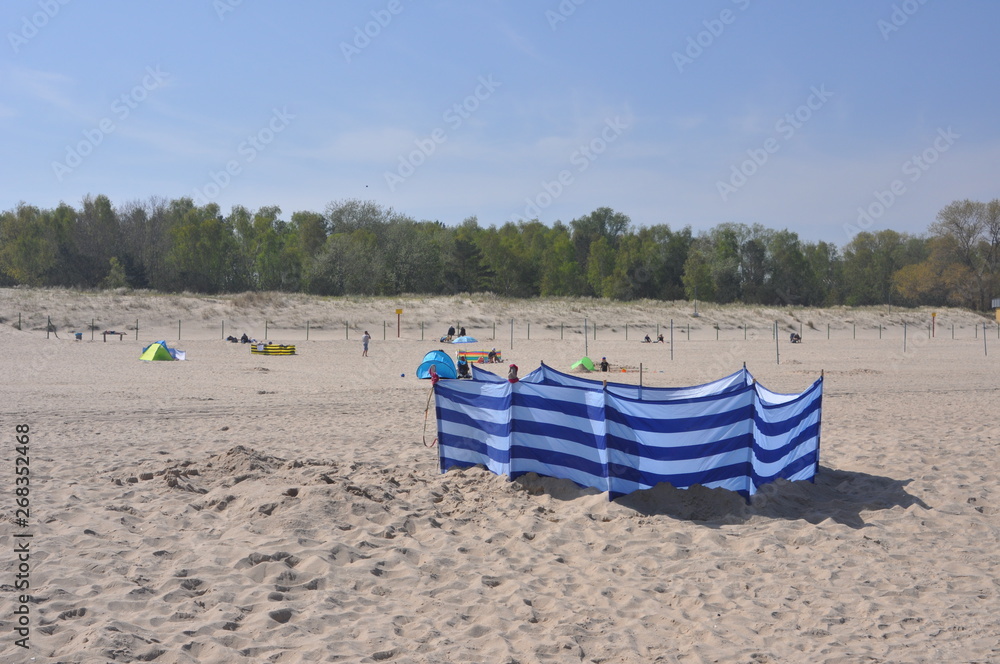 Windschutz am Strand