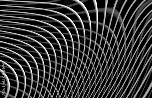 curved abstract mesh lines 