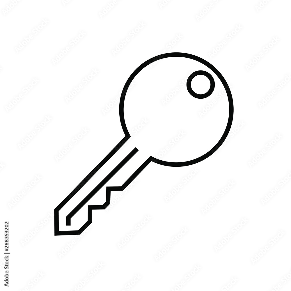 Key vector icon illustration. Key symbol. Key vector icon illustration. Key symbol.