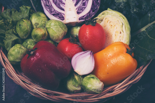Various kinds of colorful v...