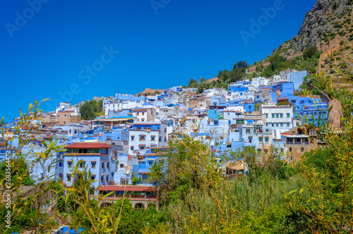 View of the blue city of Chefchaouen in Morocco © Delphotostock
