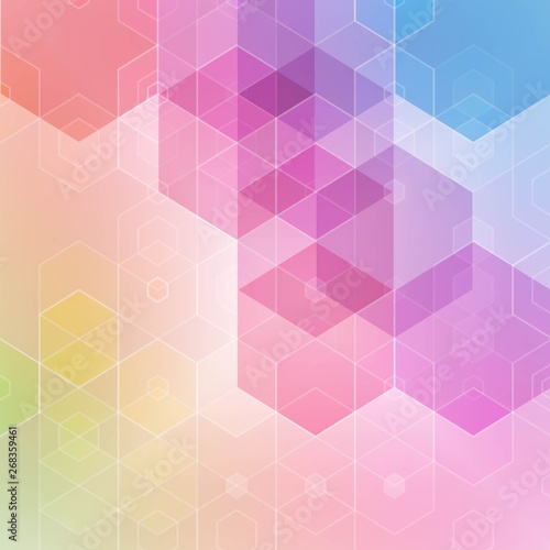 color abstract hexagons. vector background. polygonal style. presentation template. eps 10