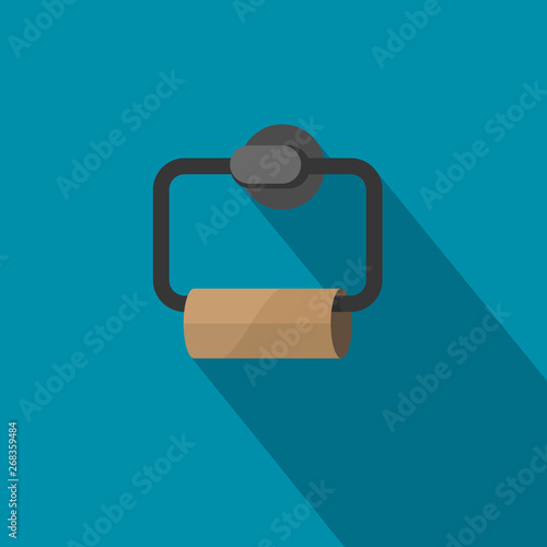 Toilet paper holder with empty brown tube