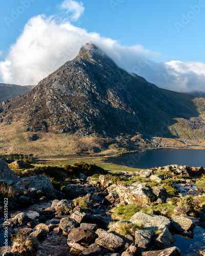 mountains and lake in Snowdonia