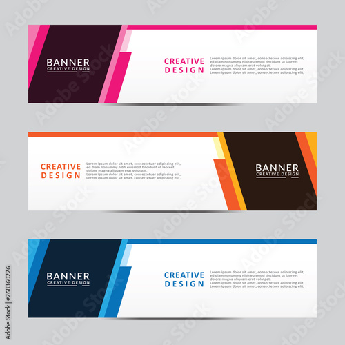 Vector abstract geometric design banner web template. Modern design. Vector illustration