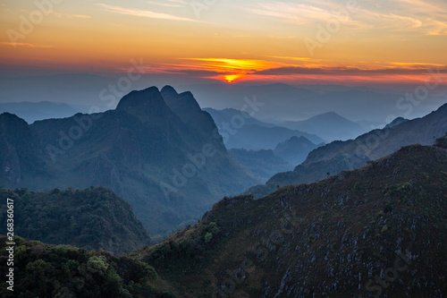 sunset in the mountains © chayakorn
