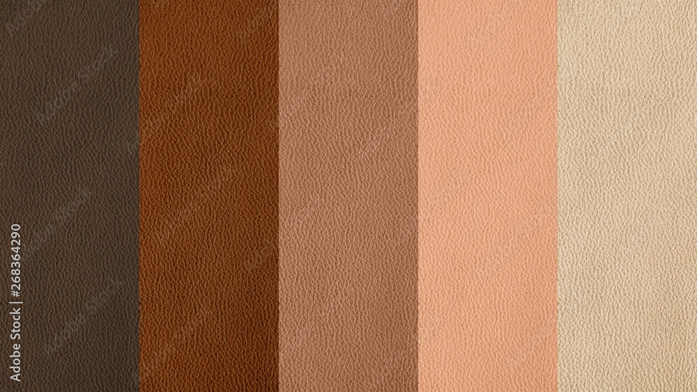 Fototapeta premium The texture of genuine leather. Impeccable and stylish background. Beautiful stylish background. Natural skin texture close up. Brown background. The structure of the leather material brown shades.