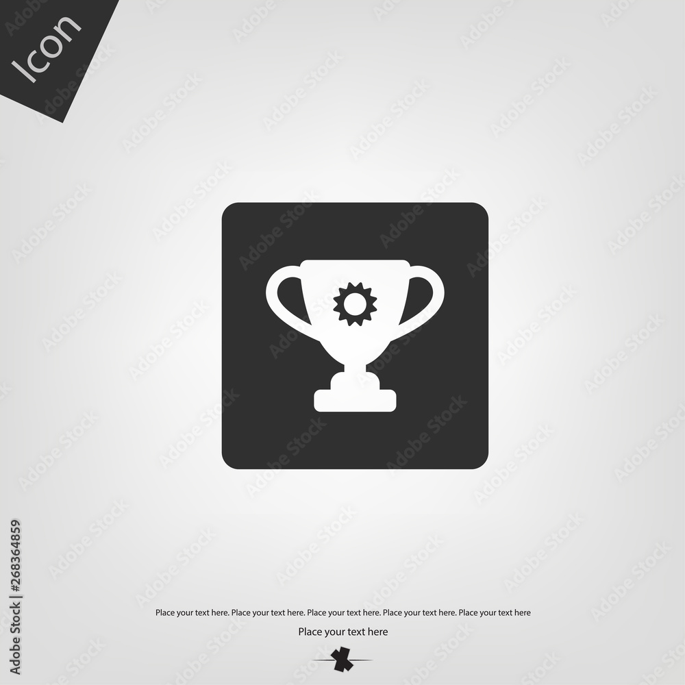 Champion cup icon. Vector illustration sign Champion cup icon. Vector illustration sign