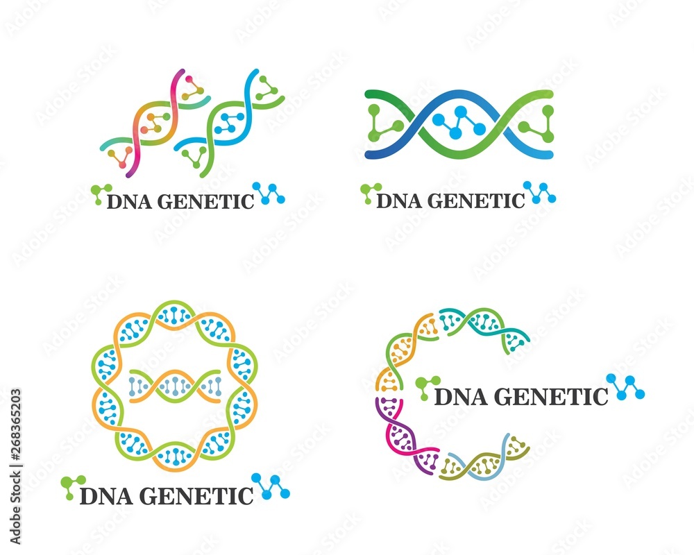 Dna genetic logo icon illustration Dna genetic logo icon illustration