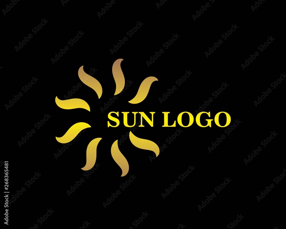Fototapeta premium sun ilustration logo vector icon