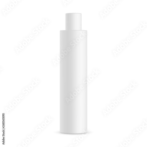 Shampoo bottle mockup isolated on white background. Vector illustration
