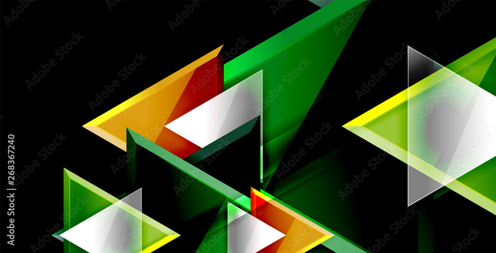 Dynamic triangle composition abstract background Dynamic triangle composition abstract background