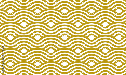 Golden wave stripes pattern, Gold japanese style background 