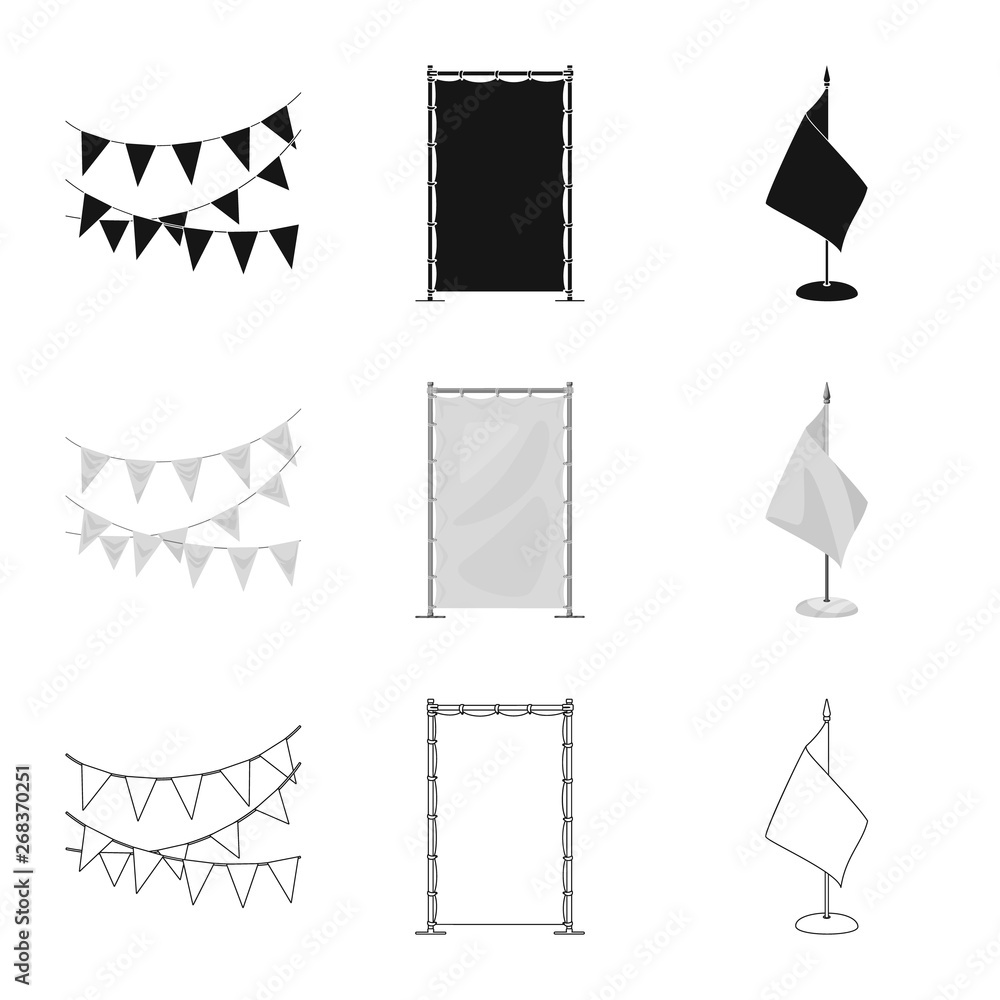 Vector design of texture and presentation icon. Set of texture and media stock vector illustration. Vector design of texture and presentation icon. Set of texture and media stock vector illustration.